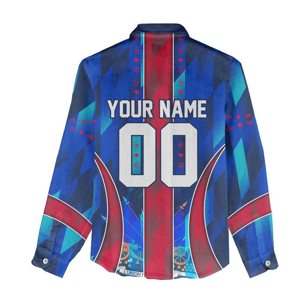 Personalized Les Grenadiers Haiti Football Women Casual Shirt Eagle Champions Trophy Heritage