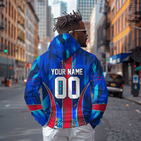 Personalized Les Grenadiers Haiti Football Zip Hoodie Eagle Champions Trophy Heritage