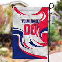 Personalized Haiti Football Champions Garden Flag Roaring Lion Soccer Mascot With Haiti Trophy Flag