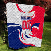 Personalized Haiti Football Champions Quilt Roaring Lion Soccer Mascot With Haiti Trophy Flag