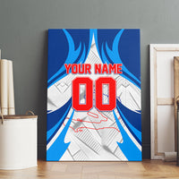 Personalized Haiti Football Champions Canvas Wall Art World Soccer Winning Trophy 2026