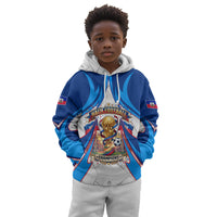 Personalized Haiti Football Champions Kid Hoodie World Soccer Winning Trophy 2026