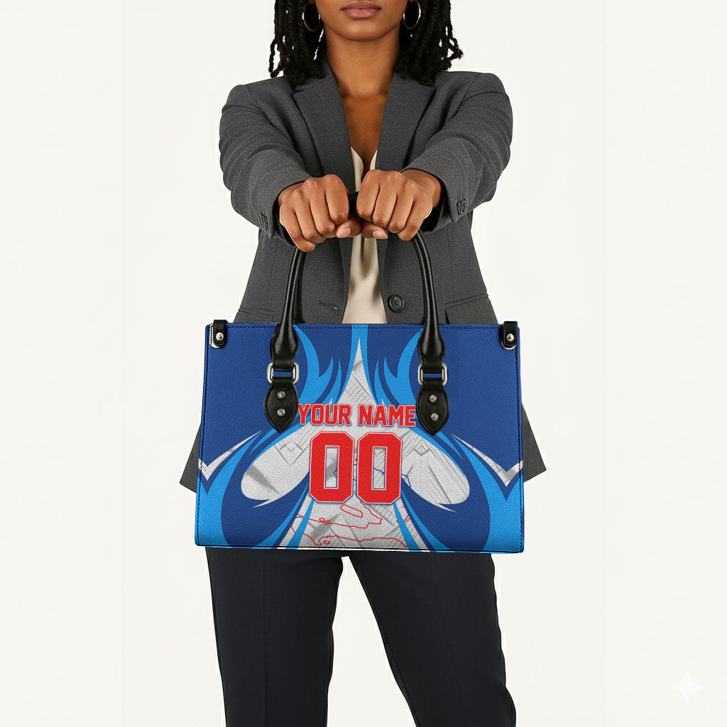 Personalized Haiti Football Champions Leather Bag World Soccer Winning Trophy 2026