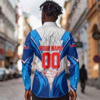 Personalized Haiti Football Champions Long Sleeve Button Shirt World Soccer Winning Trophy 2026