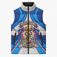 Personalized Haiti Football Champions Sleeveless Puffer Jacket World Soccer Winning Trophy 2026