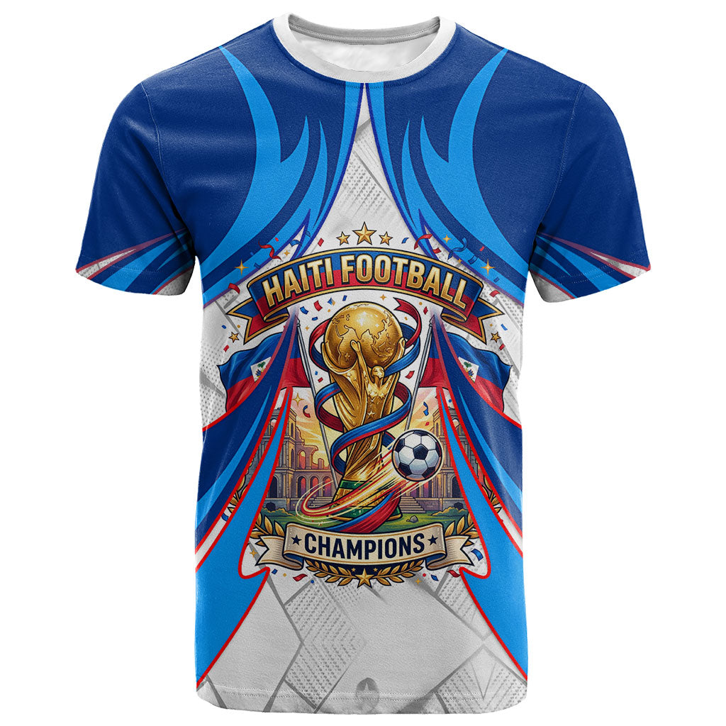 Personalized Haiti Football Champions T shirt World Soccer Winning Trophy 2026