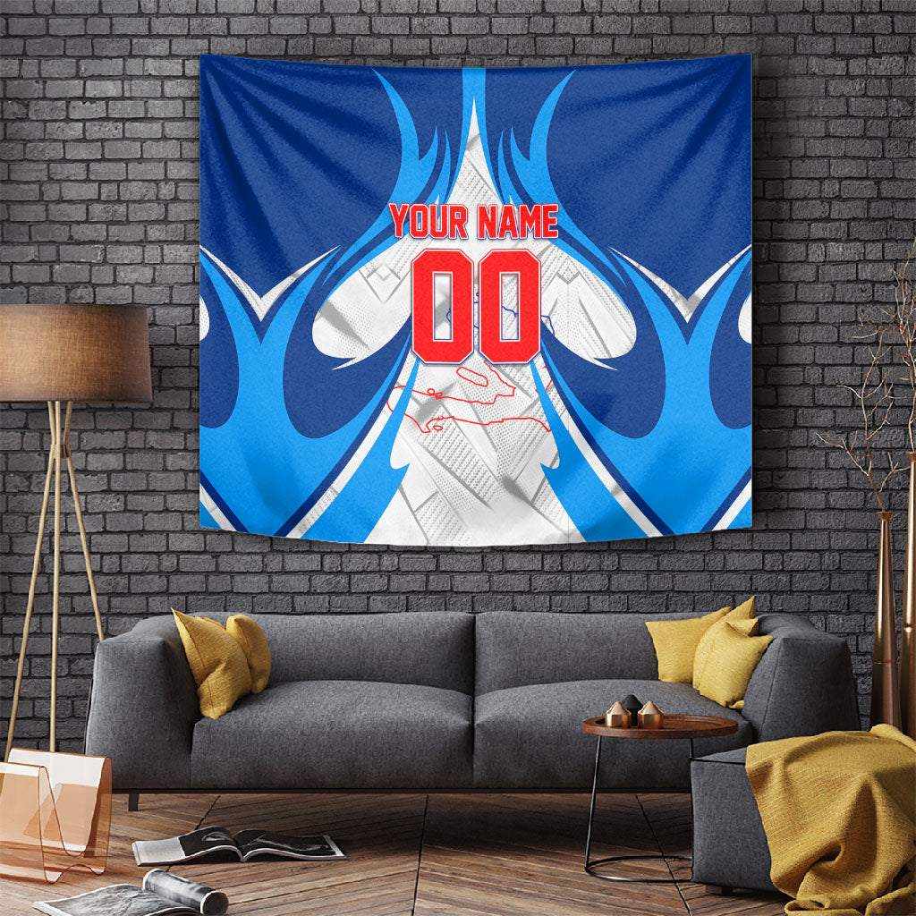 Personalized Haiti Football Champions Tapestry World Soccer Winning Trophy 2026