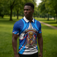 Personalized Haiti Football Champions Zipper Polo Shirt World Soccer Winning Trophy 2026