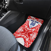 Custom Haiti Football Champions Car Mats Haitian Soccer Fan - Tanbou Drums Tropical Flowers