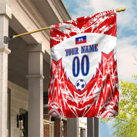 Custom Haiti Football Champions Garden Flag Haitian Soccer Fan - Tanbou Drums Tropical Flowers