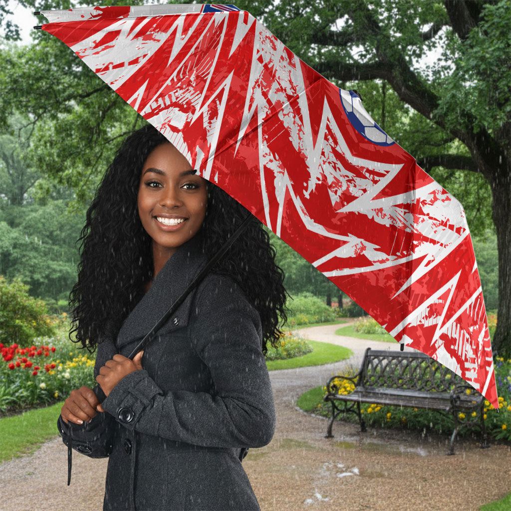 Custom Haiti Football Champions Umbrella Haitian Soccer Fan - Tanbou Drums Tropical Flowers