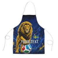Personalized Sweden Football Lion Apron Electric Lightning Mascot