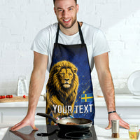 Personalized Sweden Football Lion Apron Electric Lightning Mascot