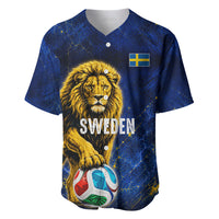 Personalized Sweden Football Lion Baseball Jersey Electric Lightning Mascot