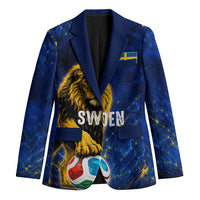 Personalized Sweden Football Lion Blazer Electric Lightning Mascot