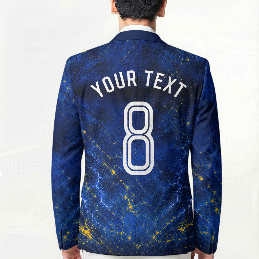 Personalized Sweden Football Lion Blazer Electric Lightning Mascot