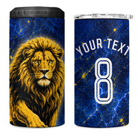 Personalized Sweden Football Lion 4 in 1 Can Cooler Tumbler Electric Lightning Mascot