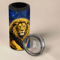 Personalized Sweden Football Lion 4 in 1 Can Cooler Tumbler Electric Lightning Mascot