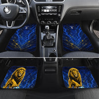 Personalized Sweden Football Lion Car Mats Electric Lightning Mascot