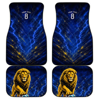 Personalized Sweden Football Lion Car Mats Electric Lightning Mascot
