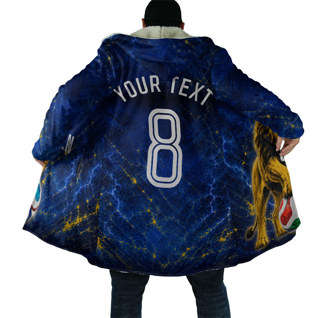 Personalized Sweden Football Lion Cloak Electric Lightning Mascot