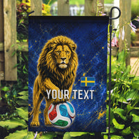 Personalized Sweden Football Lion Garden Flag Electric Lightning Mascot