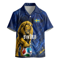 Personalized Sweden Football Lion Kid Hawaiian Shirt Electric Lightning Mascot