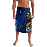 Personalized Sweden Football Lion Lavalava Electric Lightning Mascot