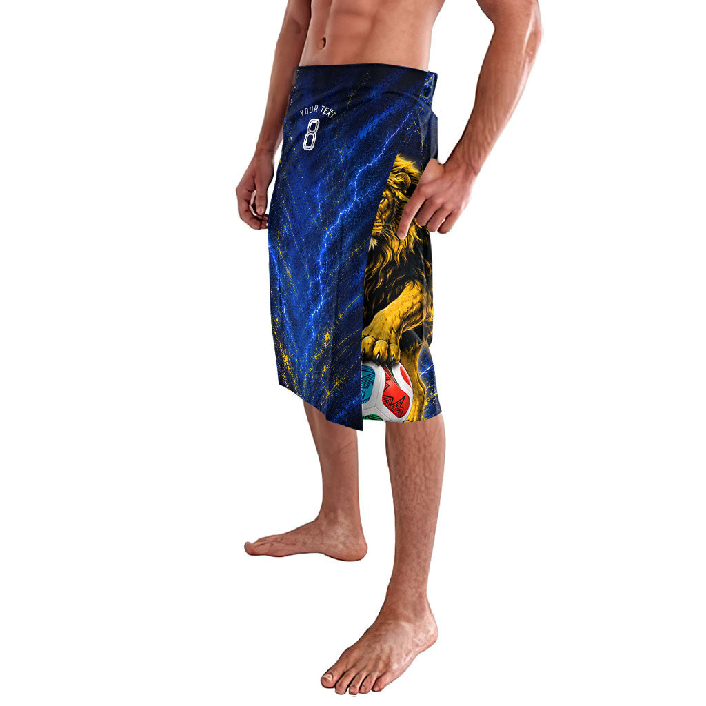 Personalized Sweden Football Lion Lavalava Electric Lightning Mascot