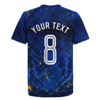 Personalized Sweden Football Lion Rugby Jersey Electric Lightning Mascot