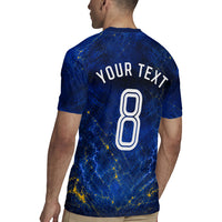 Personalized Sweden Football Lion Rugby Jersey Electric Lightning Mascot