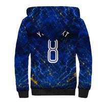 Personalized Sweden Football Lion Sherpa Hoodie Electric Lightning Mascot