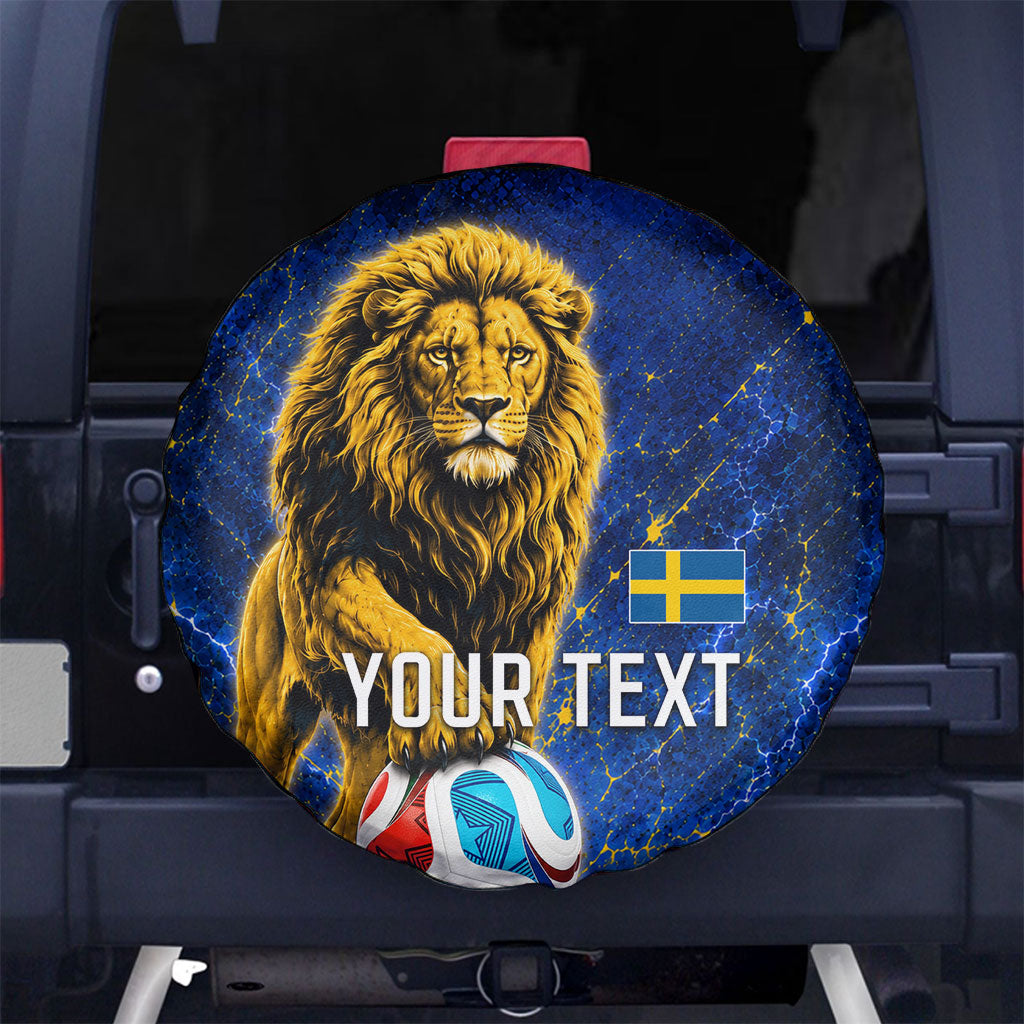 Personalized Sweden Football Lion Spare Tire Cover Electric Lightning Mascot