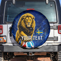 Personalized Sweden Football Lion Spare Tire Cover Electric Lightning Mascot