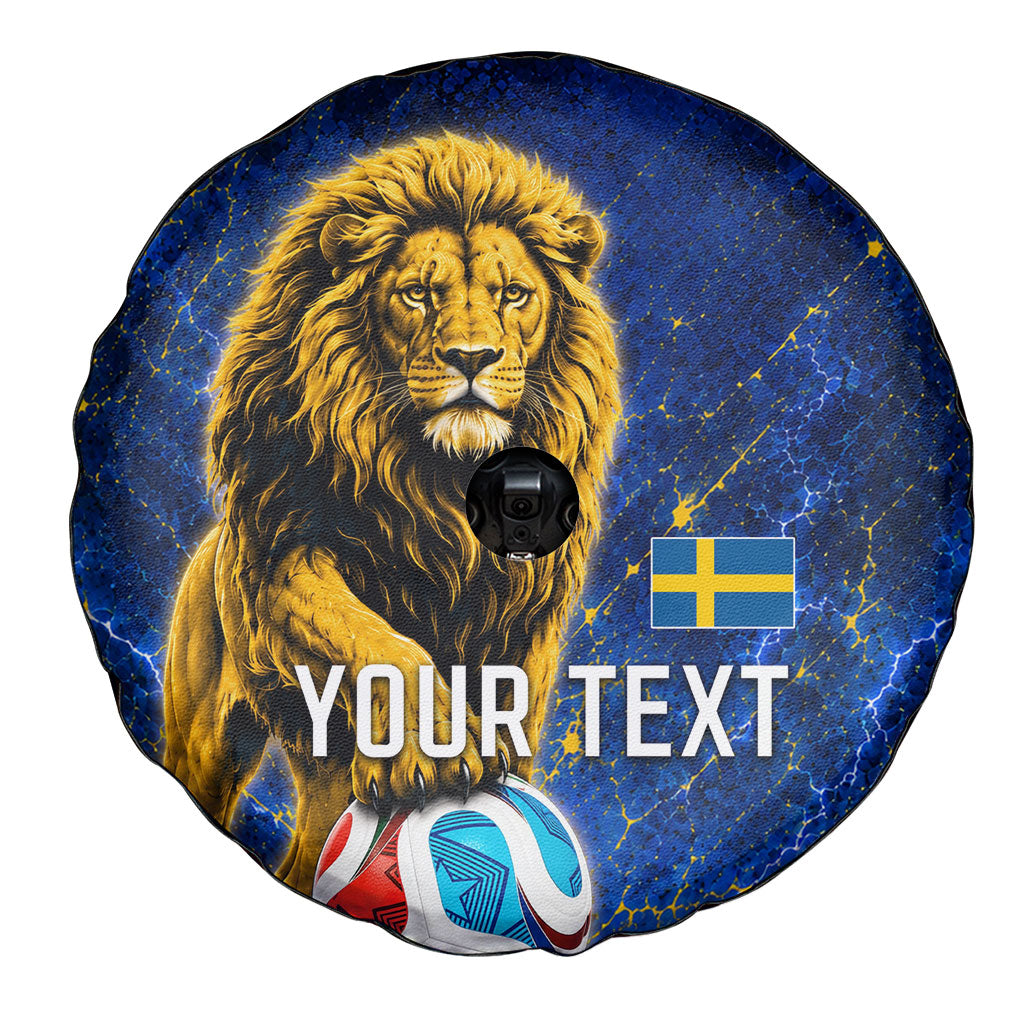 Personalized Sweden Football Lion Spare Tire Cover Electric Lightning Mascot