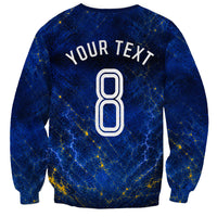 Personalized Sweden Football Lion Sweatshirt Electric Lightning Mascot