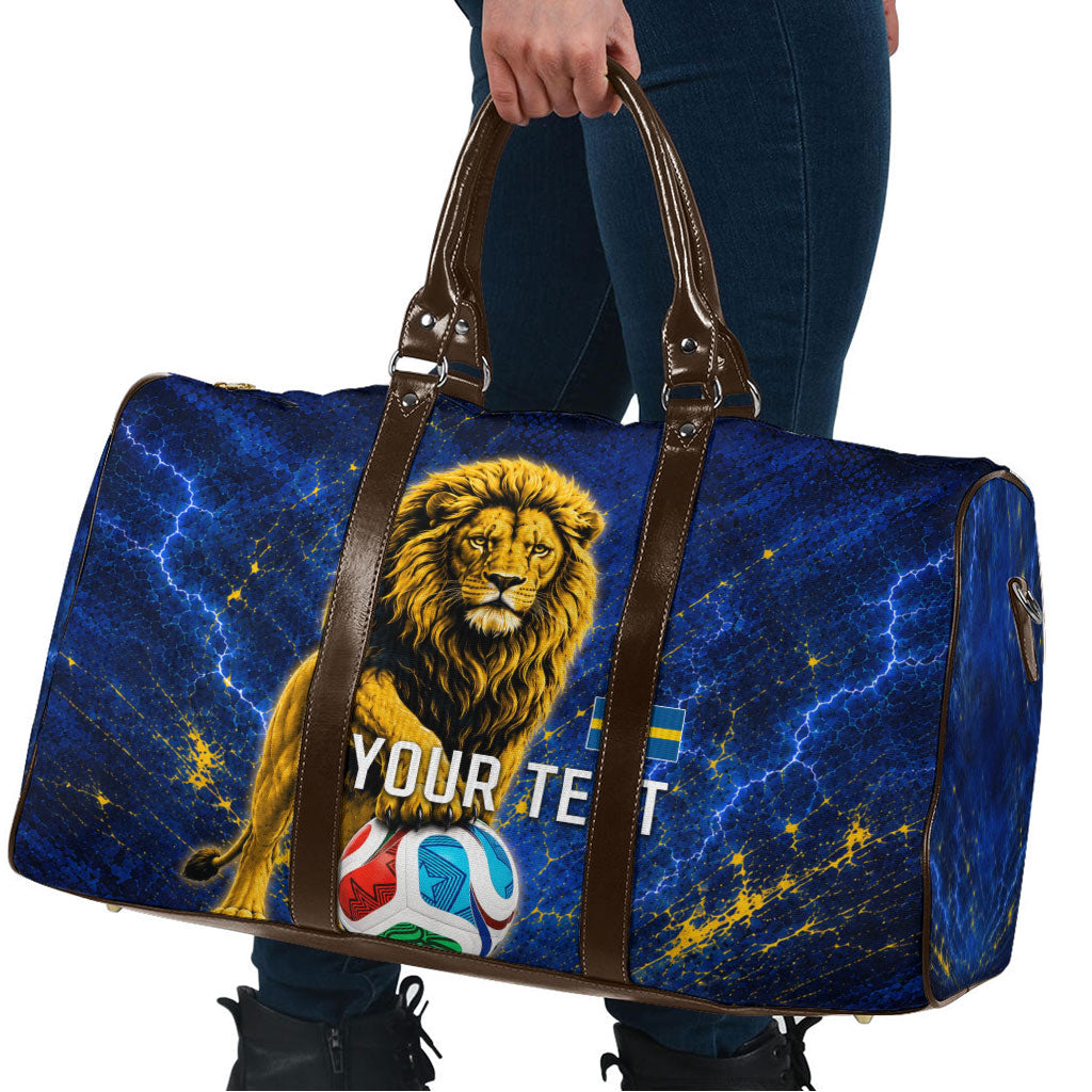Personalized Sweden Football Lion Travel Bag Electric Lightning Mascot