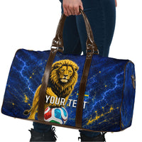 Personalized Sweden Football Lion Travel Bag Electric Lightning Mascot