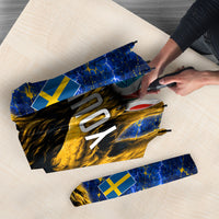 Personalized Sweden Football Lion Umbrella Electric Lightning Mascot
