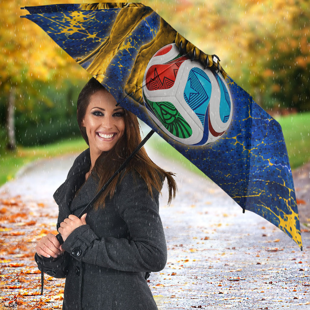 Personalized Sweden Football Lion Umbrella Electric Lightning Mascot