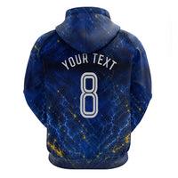 Personalized Sweden Football Lion Zip Hoodie Electric Lightning Mascot