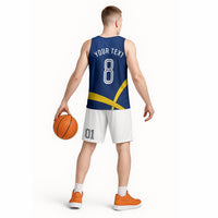Personalized Sweden Football Trophy Basketball Jersey Golden Cup Flag Ribbon Dynamic Stripes
