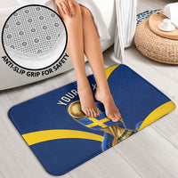 Personalized Sweden Football Trophy Bathroom Set Golden Cup Flag Ribbon Dynamic Stripes