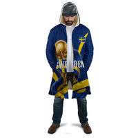 Personalized Sweden Football Trophy Cloak Golden Cup Flag Ribbon Dynamic Stripes