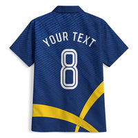 Personalized Sweden Football Trophy Hawaiian Shirt Golden Cup Flag Ribbon Dynamic Stripes
