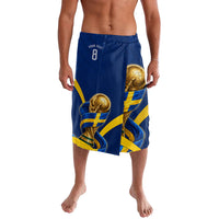 Personalized Sweden Football Trophy Lavalava Golden Cup Flag Ribbon Dynamic Stripes