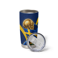 Personalized Sweden Football Trophy Tumbler Cup Golden Cup Flag Ribbon Dynamic Stripes