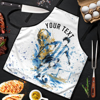 Personalized Argentina Football La Seleccion Apron Watercolor Splatter World Soccer Art