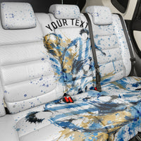 Personalized Argentina Football La Seleccion Back Car Seat Cover Watercolor Splatter World Soccer Art