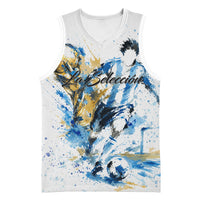 Personalized Argentina Football La Seleccion Basketball Jersey Watercolor Splatter World Soccer Art